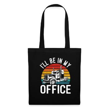 Vintage Truck Driver Trucker Truck Dictons - Sac en tissu - noir - Devant