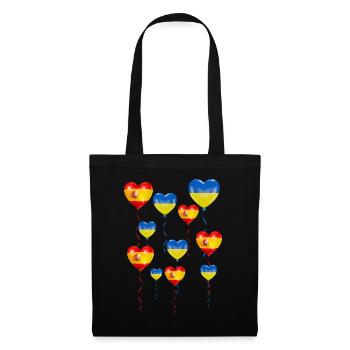 Spain: solidarity and a heart for Ukraine - Tote Bag - black - Front