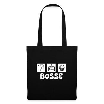 Prénom Bosse - Sac en tissu - noir - Devant