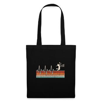 Volleyball player heartbeat - Tote Bag - black - Front