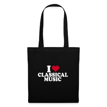 J’aime la musique classique - Sac en tissu - noir - Devant