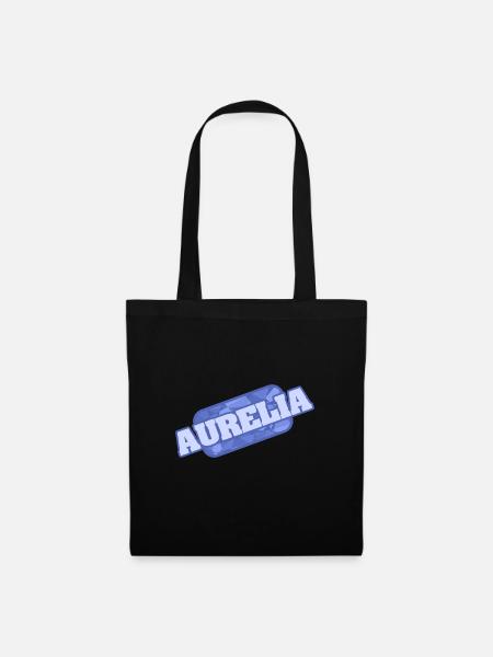 Geschenk für Aurelia - Stoffbeutel - Schwarz