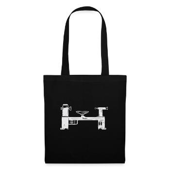 Turning Wood Lathe Lathe - Tote Bag - black - Front