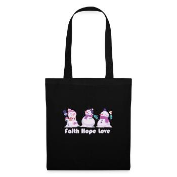 Faith Hope Love Religious Family Christmas - Tote Bag - black - Front