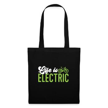Electric Bike Cycling Biker E-Bike - Tote Bag - black - Front