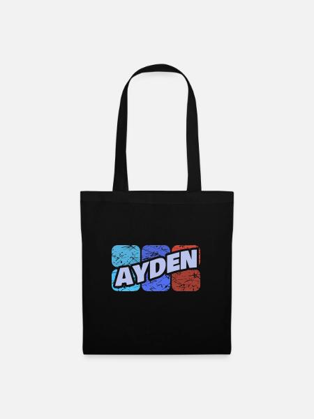 Geschenk für Ayden - Stoffbeutel - Schwarz