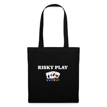 Risky Play Card Games Poker Card Player Poker - Stoffbeutel - Schwarz - Vorne