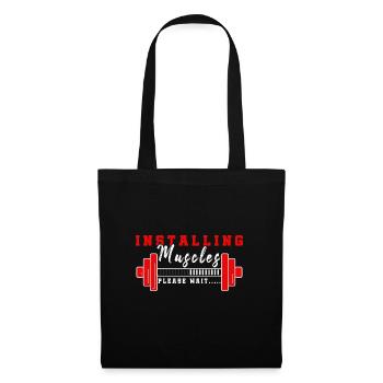 Bodybuilder Kraftsport Fitness Motiv - Stoffbeutel - Schwarz - Vorne
