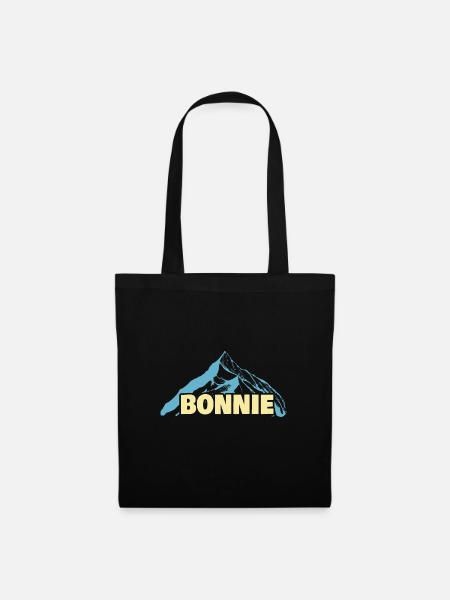 Bonnie als Frauenname - Stoffbeutel - Schwarz