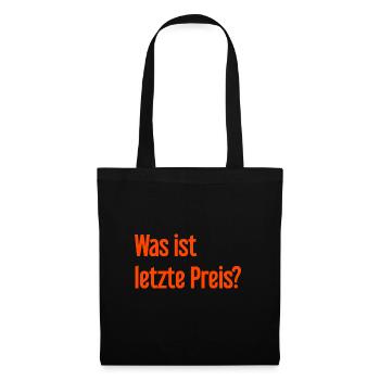 Quel est le dernier prix ? - Sac en tissu - noir - Devant