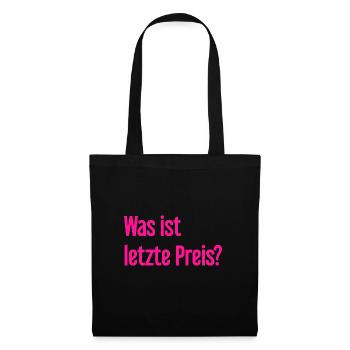 Quel est le dernier prix ? - Sac en tissu - noir - Devant