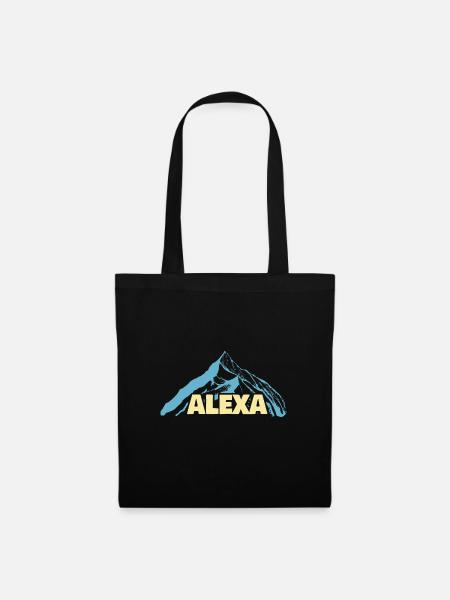 Frauenname Alexa - Stoffbeutel - Schwarz