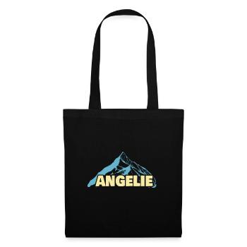 Nom de femme Angelie - Sac en tissu - noir - Devant