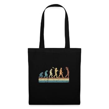 Golf Sports Evolution Of Man Vintage Golfing - Stoffbeutel - Schwarz - Vorne