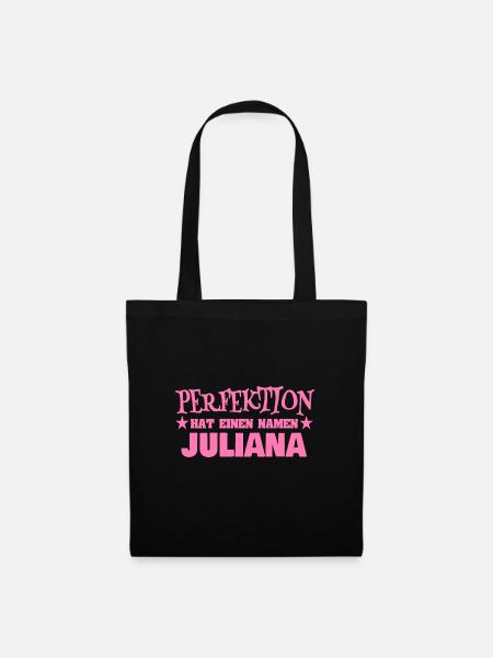 Frauenname Juliana - Stoffbeutel - Schwarz