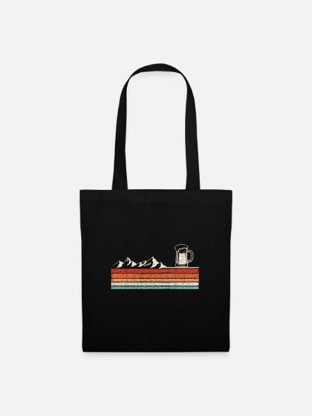 Bierglas Herzschlag - Stoffbeutel - Schwarz