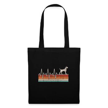 Dalmatian heartbeat - Tote Bag - black - Front