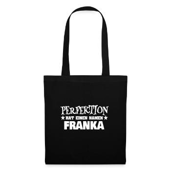 Frauenname Franka - Stoffbeutel - Schwarz - Vorne