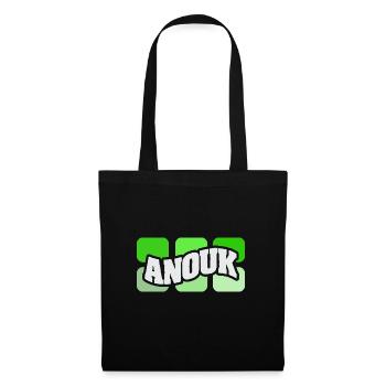 Anouk als Name - Stoffbeutel - Schwarz - Vorne