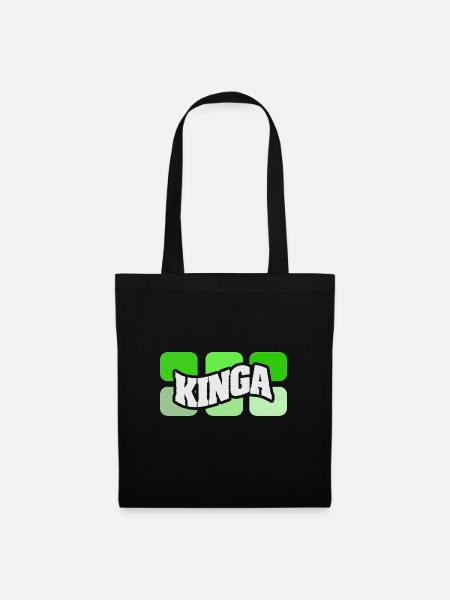Name Kinga - Stoffbeutel - Schwarz