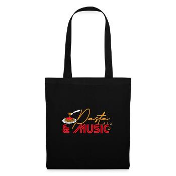Pâtes et notes de musique Musicien amateur de - Sac en tissu - noir - Devant