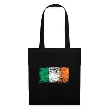 Drapeau de l’Irlande - Sac en tissu - noir - Devant