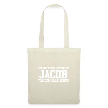 Jacob Name Design - Stoffbeutel - Natur - Vorne