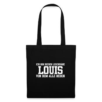 Louis Name Design - Stoffbeutel - Schwarz - Vorne