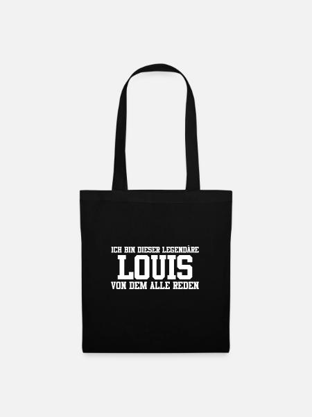 Louis Name Design - Stoffbeutel - Schwarz