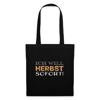 Jahreszeiten herbst sofort ws - Stoffbeutel - Schwarz - Vorne