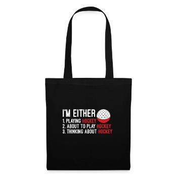 Playing hockey - Tote Bag - black - Front