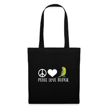 Budgerigar Perruche Oiseau Cadeau pour animaux de compagnie - Sac en tissu - noir - Devant
