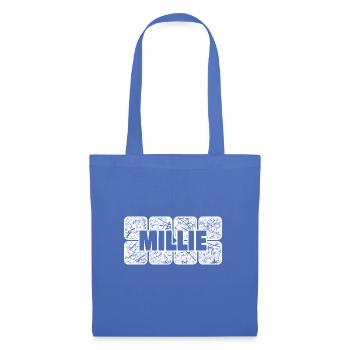 Prénom Millie - Sac en tissu - bleu pâle - Devant