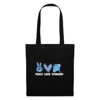 Raies pastenagues, raies manta, raies océaniques, raies - Sac en tissu - noir - Devant