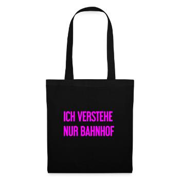 Je ne comprends que la gare - Sac en tissu - noir - Devant