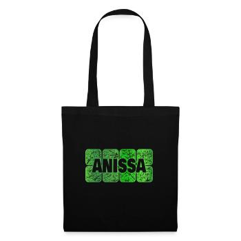 Anissa als Vorname - Stoffbeutel - Schwarz - Vorne