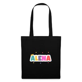 Alena! Personalisierbar - Stoffbeutel - Schwarz - Vorne