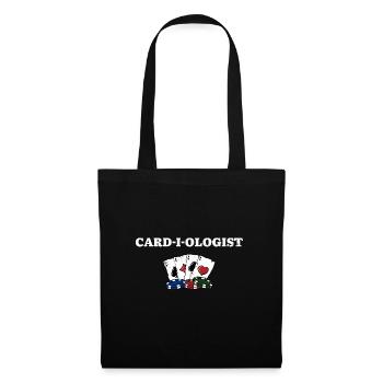 CARD I OLOGIST Drôle De Poker Humour Joueur de Poker - Sac en tissu - noir - Devant