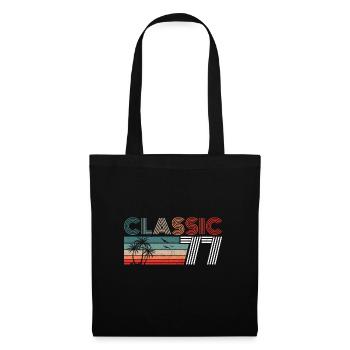 46 ans Anniversaire 2023 Classique 1977 46 Anniversaire - Sac en tissu - noir - Devant