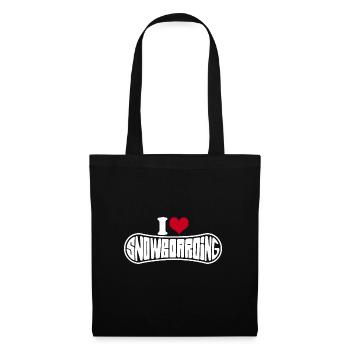 Snowboarder I Love Snowboarding Snowboard - Tote Bag - black - Front