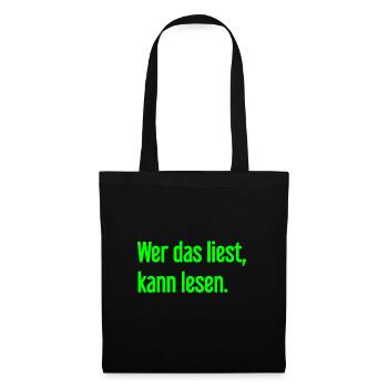 If you read this, you can read. - Tote Bag - black - Front