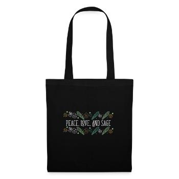Peace Love And Sage Smudge Sticks Healing Burning - Tote Bag - black - Front