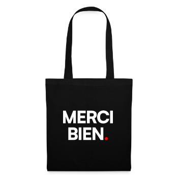 Merci bien - Sac en tissu - noir - Devant