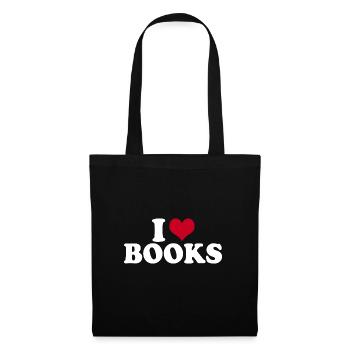 I Love Books - Tote Bag - black - Front