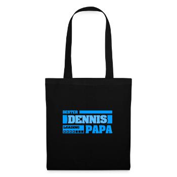 Geschenk für Dennis - Stoffbeutel - Schwarz - Vorne