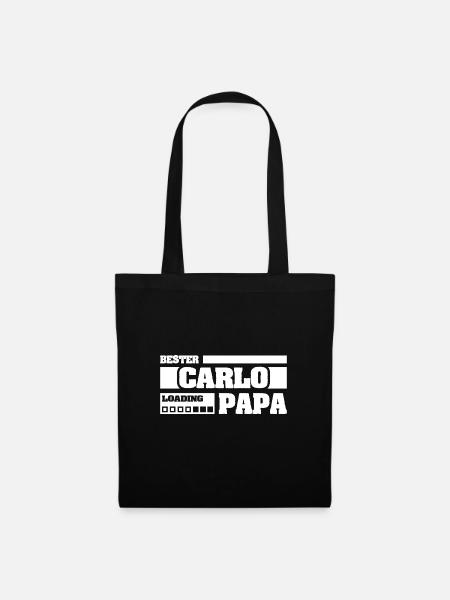 Geschenk für Carlo - Stoffbeutel - Schwarz