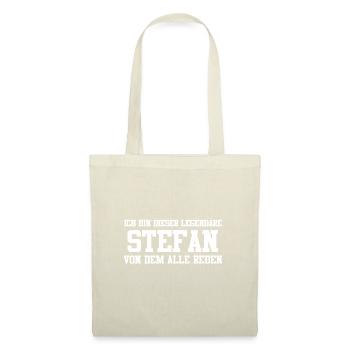 Stefan Name Design - Stoffbeutel - Natur - Vorne