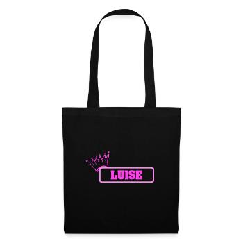 Krone Luise - Stoffbeutel - Schwarz - Vorne