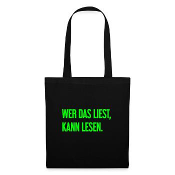 If you read this, you can read. - Tote Bag - black - Front