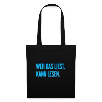 If you read this, you can read. - Tote Bag - black - Front